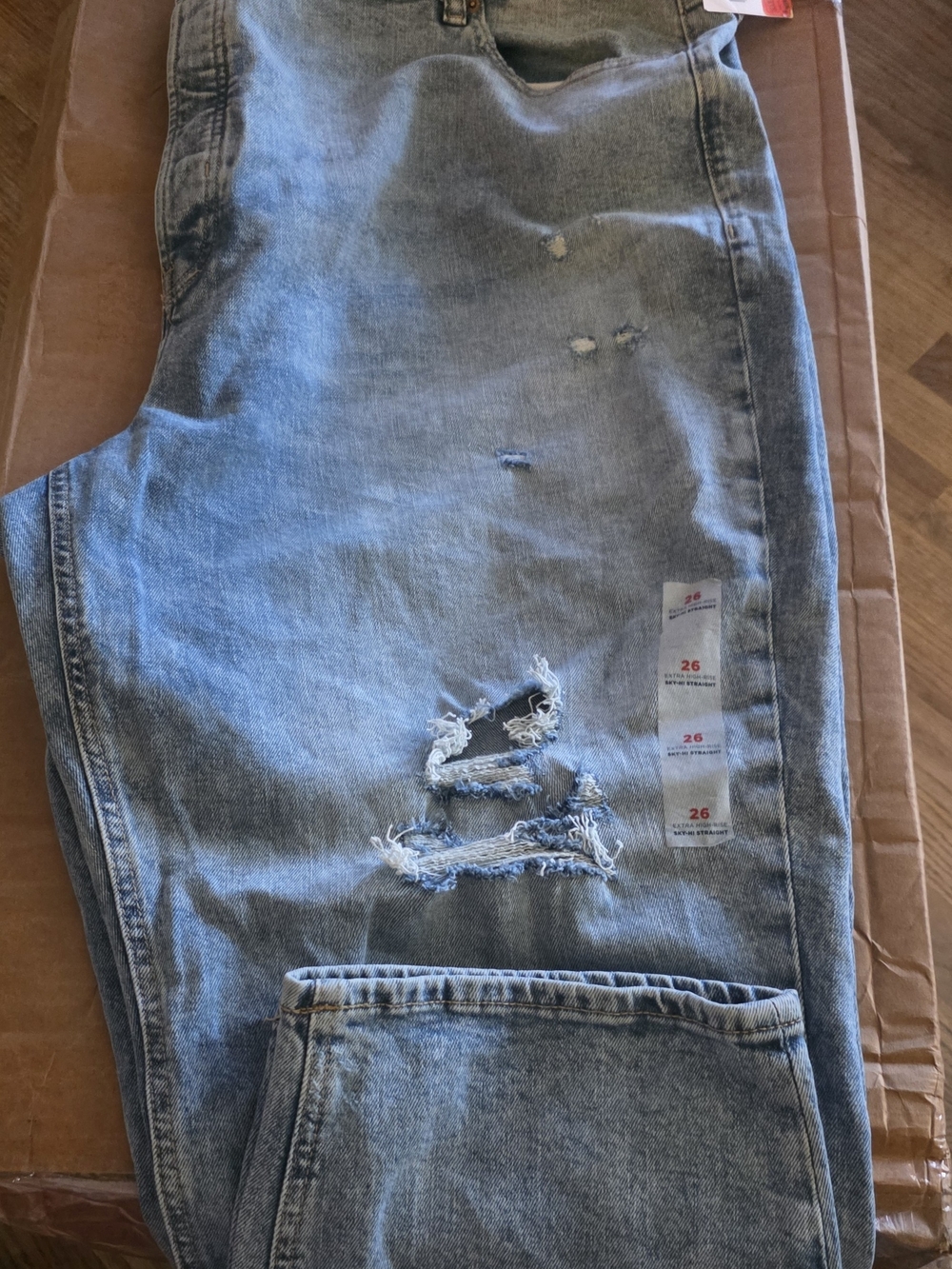 Old Navy Light Blue Distressed Boyfriend Jeans